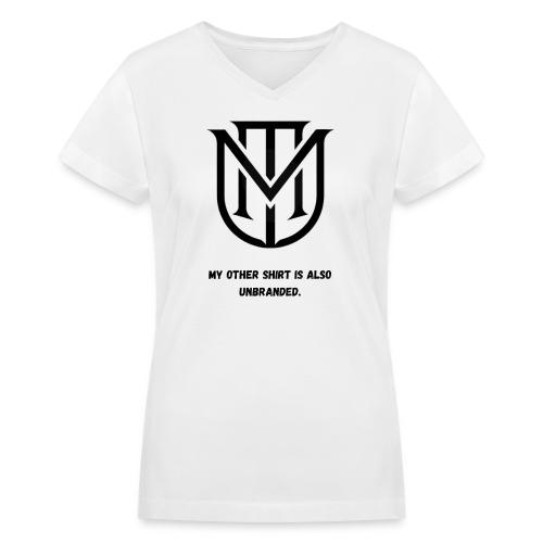 My Other Shirt Is Also Unbranded T-Shirt | Quiet L - Women's V-Neck T-Shirt
