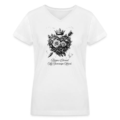 Royal Heart T-Shirt, Mug, & Leggings - Women's V-Neck T-Shirt