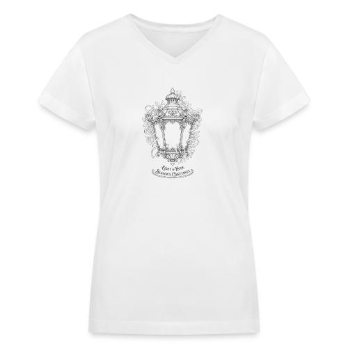Victorian Lantern T-Shirt - Women's V-Neck T-Shirt