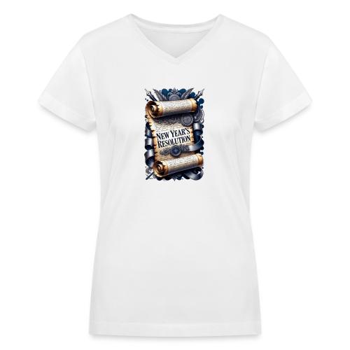 New Year's Resolution T-Shirt - Women's V-Neck T-Shirt