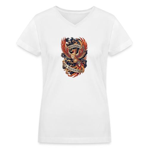 Phoenix New Year T-Shirt - Women's V-Neck T-Shirt