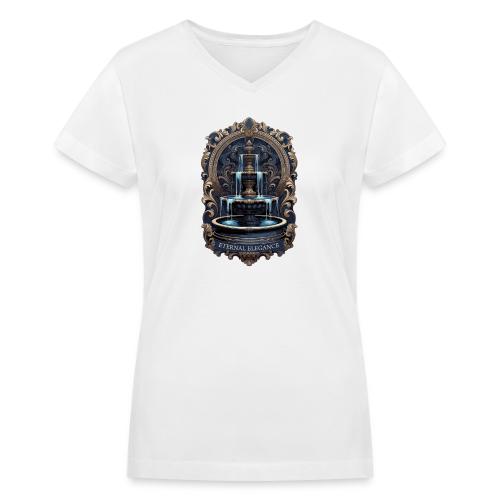 Gilded Baroque Fountain T-Shirt - Women's V-Neck T-Shirt