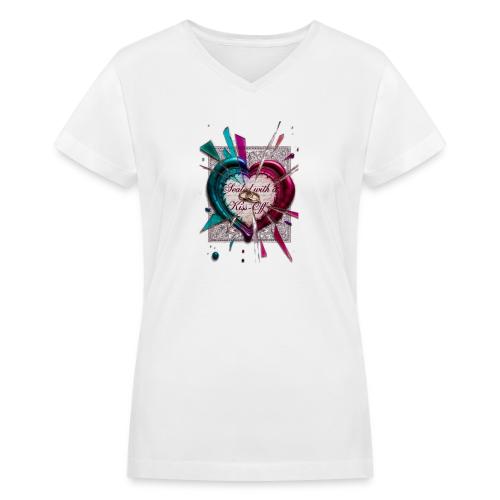 Sealed with a Kiss-Off T-Shirt - Women's V-Neck T-Shirt