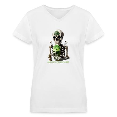 Eternal Stout Skeleton Graphic Tee - Women's V-Neck T-Shirt