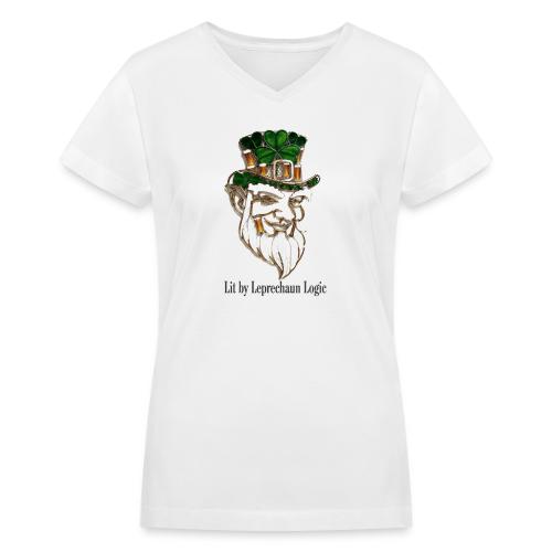 Leprechaun Lantern Mischief T-Shirt - Women's V-Neck T-Shirt