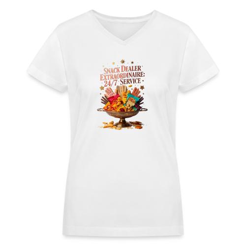 Snack Dealer Extraordinaire Tee, Mum Gift - Women's V-Neck T-Shirt