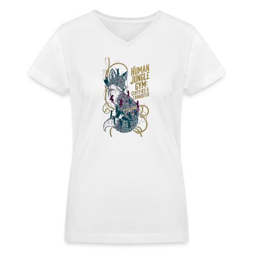 Human Jungle Gym Fox Tee - Women's V-Neck T-Shirt