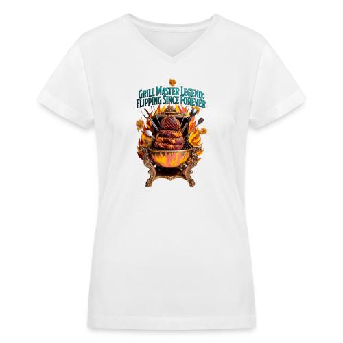 Grill Master Legend T Shirt - Women's V-Neck T-Shirt