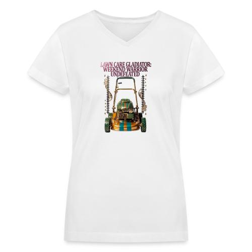 Lawn Care Gladiator T Shirt - Women's V-Neck T-Shirt