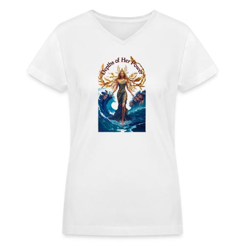 Women’s Day Tidal Sovereign T Shirt, Gift for Wife - Women's V-Neck T-Shirt