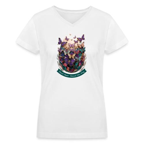 Easter Dawn's Flutter Butterfly T Shirt, Gift - Women's V-Neck T-Shirt