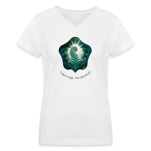 Easter Unfurl in Light Resurrection T Shirt, Gift - Women's V-Neck T-Shirt