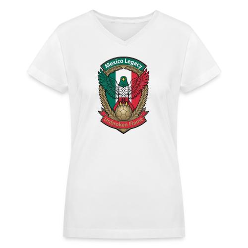 Mexico Eagle Legacy T-Shirt, Mexican Pride Gift - Women's V-Neck T-Shirt