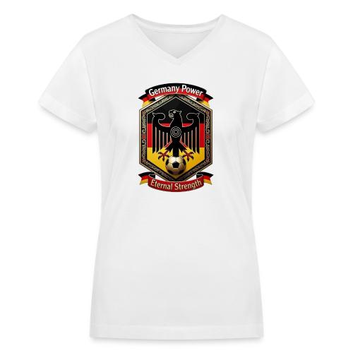 Germany Eagle Power T-Shirt, Flag Pride Gift - Women's V-Neck T-Shirt