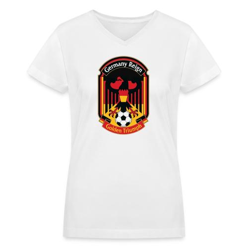 Germany Eagle Reign T-Shirt, German Flag Gift - Women's V-Neck T-Shirt