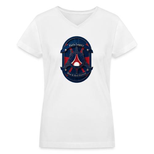 Paris Pride Heritage T Shirt, Soccer Fan Gift - Women's V-Neck T-Shirt