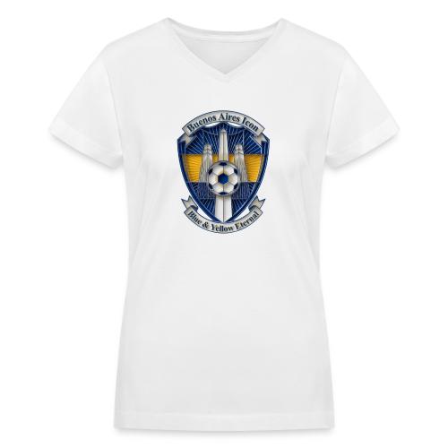 Buenos Aires Icon T Shirt, Soccer City Pride Gift - Women's V-Neck T-Shirt