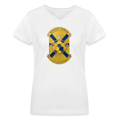 Riyadh Tower T Shirt, Football City Pride Gift - Women's V-Neck T-Shirt