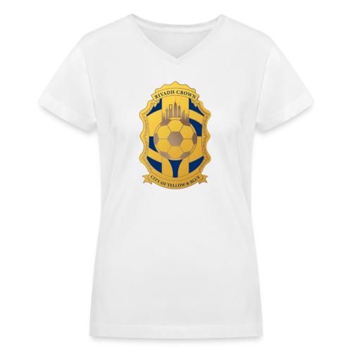 Riyadh Crown T Shirt, Modern Desert Pride Gift - Women's V-Neck T-Shirt