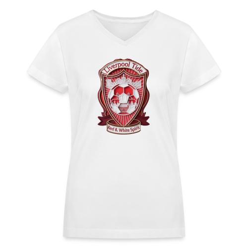 Liverpool Tide T Shirt, Soccer City Pride Gift - Women's V-Neck T-Shirt