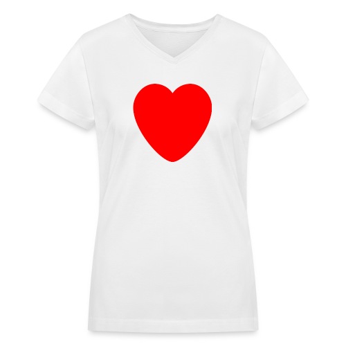 Red heart Care - Women's V-Neck T-Shirt