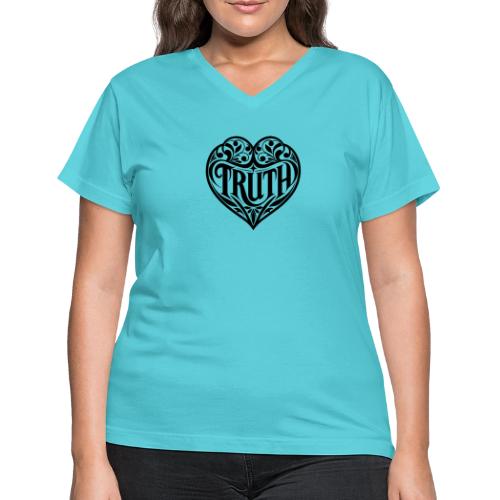 TRUTH in HEART - Women's V-Neck T-Shirt