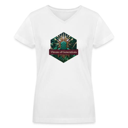 Women’s Day Vine Throne T Shirt, Gift for Grandma - Women's V-Neck T-Shirt