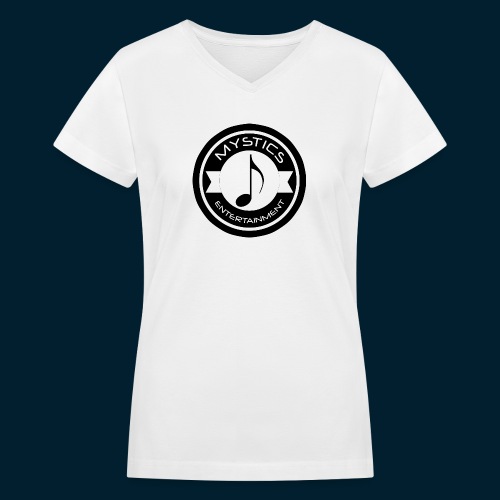 mystics_ent_black_logo - Women's V-Neck T-Shirt