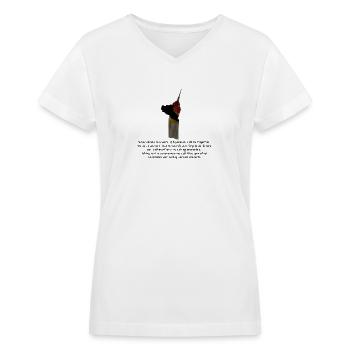 Never Forget 2023 - Women's V-Neck T-Shirt - white - Front - Julia (174cm)