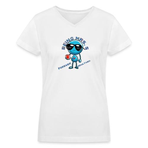 Being Mrs S Forever Newlywed - Women's V-Neck T-Shirt