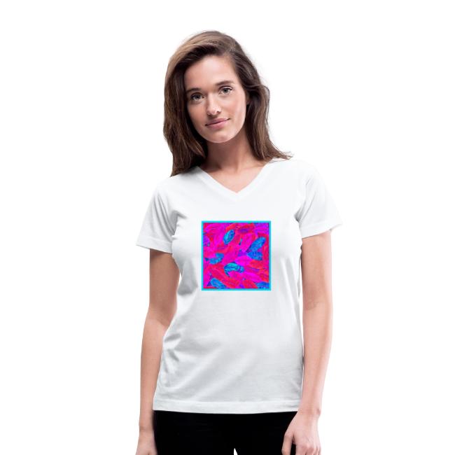 Vibrant Neon Leaves Artful Elegance