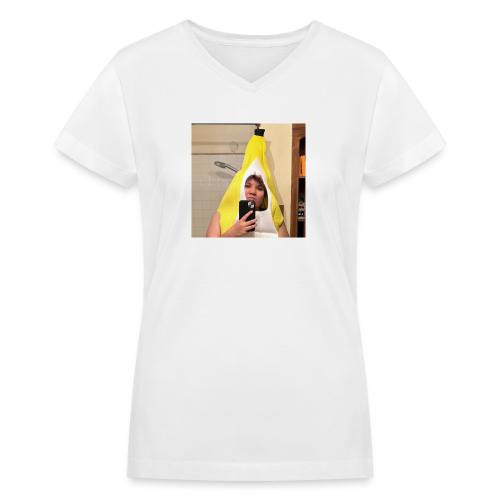 Banana Jordan - Women's V-Neck T-Shirt