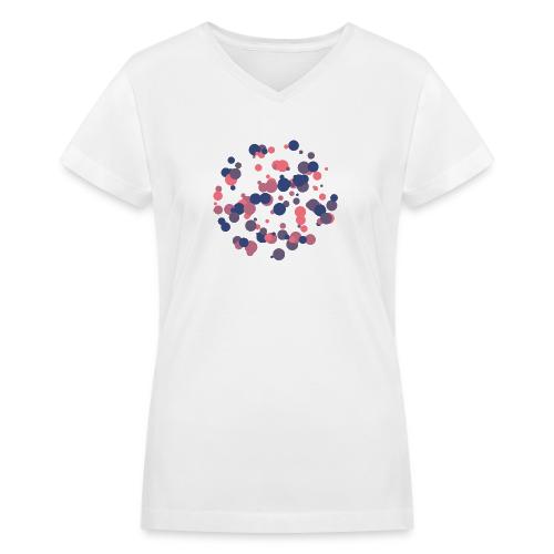 abstract circles pattern - Women's V-Neck T-Shirt