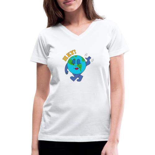 HappyEarth - Women's V-Neck T-Shirt