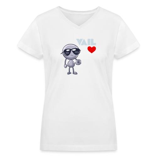 Smoon City_Vail - Women's V-Neck T-Shirt