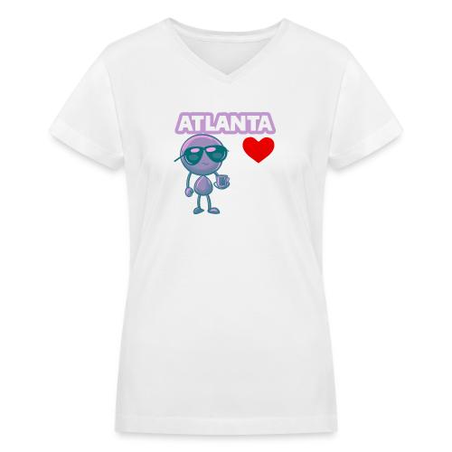 Smoon City_Atlanta - Women's V-Neck T-Shirt