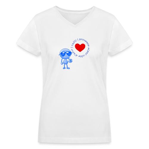 Smoon City_Cassis Provence Alpes Côte d Azur - Women's V-Neck T-Shirt