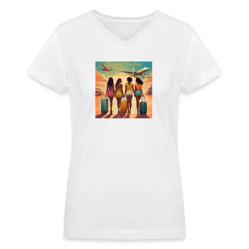 Mrs. S Good Girlfriends Retreat Feeling Fabulous - Women's V-Neck T-Shirt