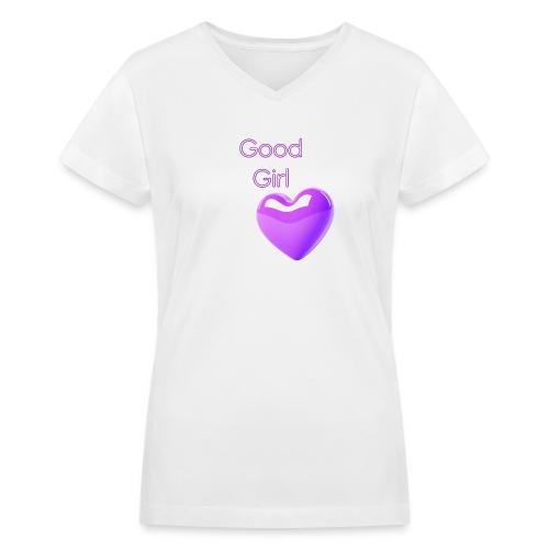 Smoon City_Good Girl - Women's V-Neck T-Shirt
