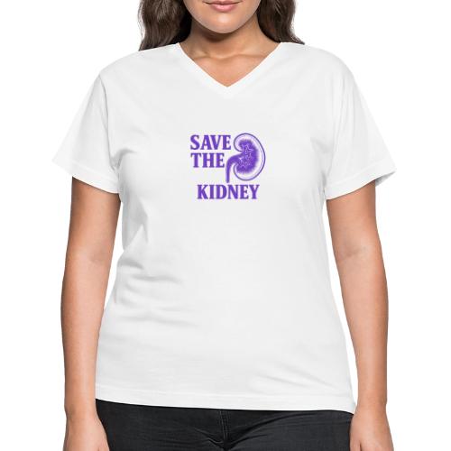 Save the kidney - Women's V-Neck T-Shirt