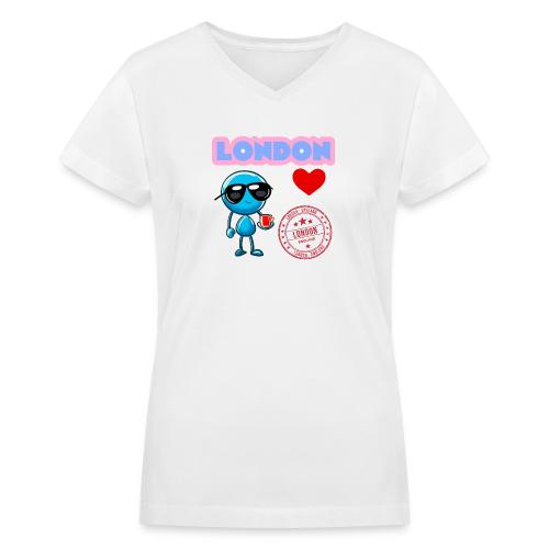 Smoon City_London - Women's V-Neck T-Shirt