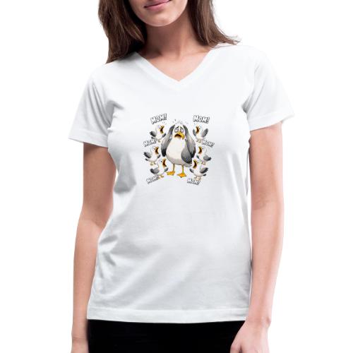 Seagull Mom Chaos - Women's V-Neck T-Shirt