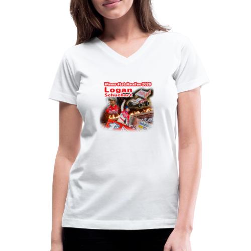 Logan Schuchart #LetsRaceTwo Winner - Women's V-Neck T-Shirt