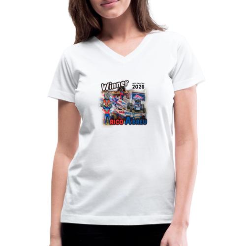 Rico Abreu #LetsRaceTwo Winner - Women's V-Neck T-Shirt
