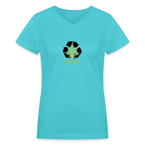 Go Green - Women's V-Neck T-Shirt