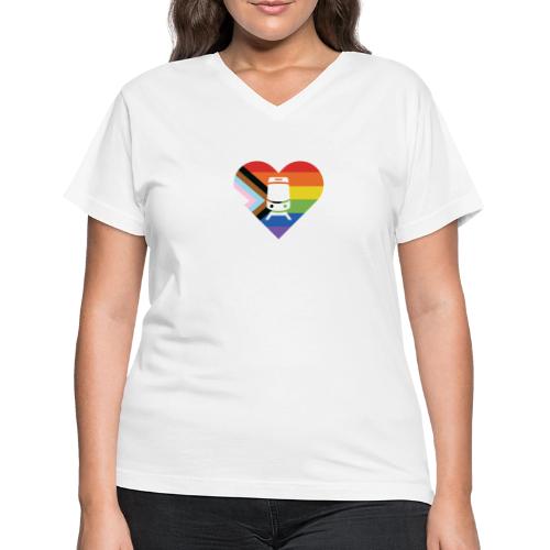 PrideKC StreetcarHeart 2023 - Women's V-Neck T-Shirt