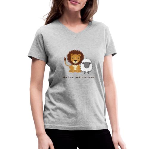The Lion and the Lamb Shirt - Women's V-Neck T-Shirt