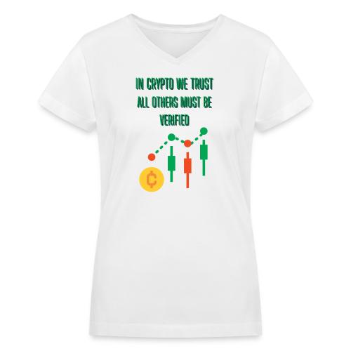 Sarcastic Bitcoin Investor T-shirt - Women's V-Neck T-Shirt