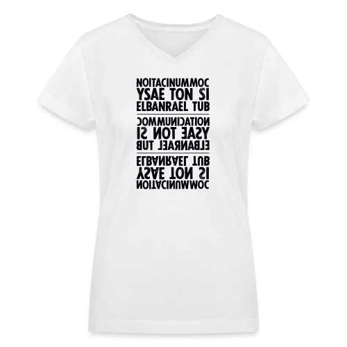 communication black sixnineline - Women's V-Neck T-Shirt