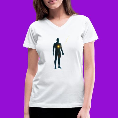 Glowing Chest Personl - Women's V-Neck T-Shirt